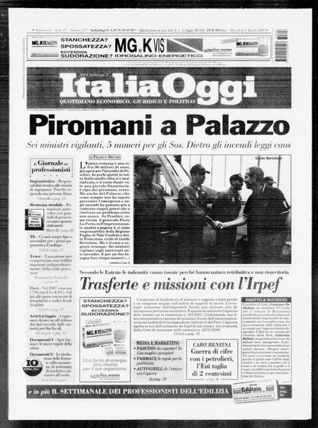 Italia oggi : quotidiano di economia finanza e politica